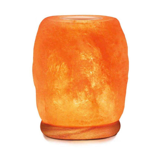 Aroma Salt Lamp With Wooden Base | HIMALAYAN GLOW